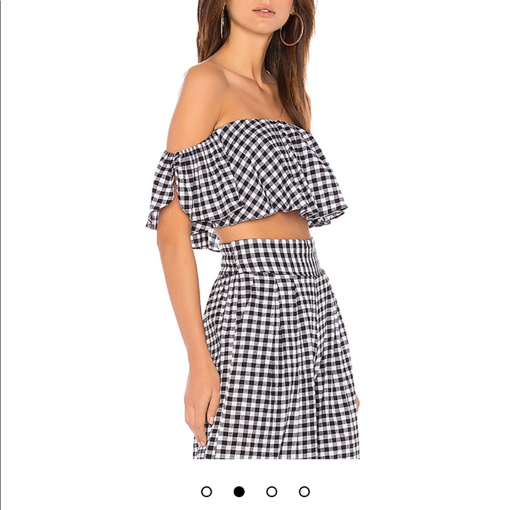 Nwt Matching Set Misa Gingham Top & Bottom - image 1